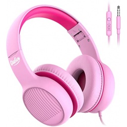 Manos Libres Stereo Gorsun A66   Con limitador de volumen 85/94dB  Rosado